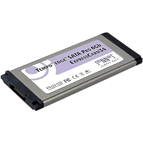 Sonnet Technologies TSATA6-PRO1-E34 Tempo Edge SATA 6GB Pro ExpressCard/34 (1 Port) Schwarz, Silber