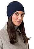 Style & Republic Beanie aus Kaschmir, Blaue Mütze aus 100% Kaschmir, Einheitsgröße mit 50cm Bundumfang, Unisex
