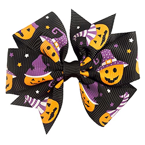 SHUBIAO Halloween Schleife Haar geeignet Zubehör Band Knoten Clip for Mädchen Haarspange Haarspange for Dickes Haar Haarspangen (Color : H)