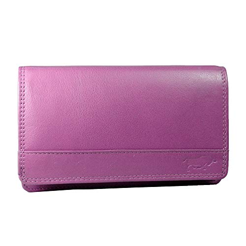 Arrigo Unisex-Adult Flap Wallet with RFID Protection, Pink, Large