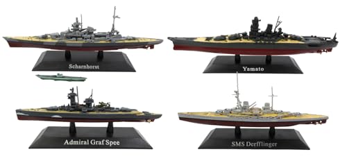 OPO 10 - Lot von 4 Kriegsschiffen 1/1250: Admiral GRAF Spee + Scharnhost + Yamato + SMS Derfflinger / WSL59 / 2+3+4+13