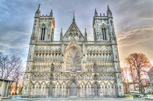 Religion Kathedrale 1000 Teile in hochwertiger Pappschachtel Puzzleteile im wiederverschließbaren Beutel 50x70CM