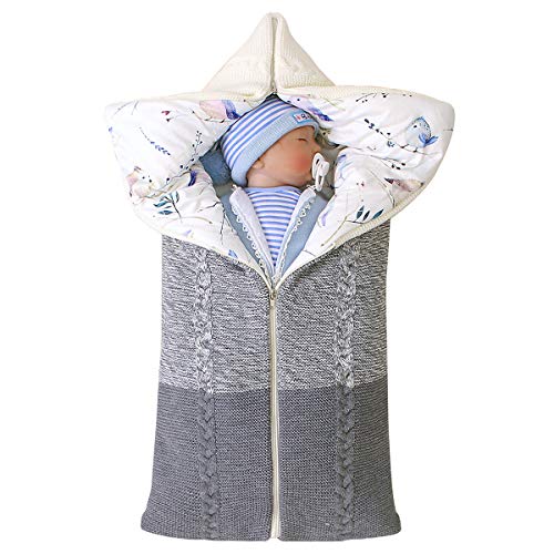 Rehomy Baby-Schlafsack, multifunktional, verstellbar, superweich und warm, für 0-6 Monate