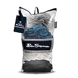 Ben Sherman 4 Pack Loofah Shower Poufs Exfoliating Cleansing Body Scrubbers for Shower in Washable Zip Up Bag - Grey