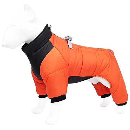 pawstrip Hunde-Wintermantel für kleine und mittelgroße und große Hunde, Schneejacke, wasserdicht, französische Bulldogge, warm, winddicht, Welpen-Schneeanzug, Outfit für kaltes Wetter