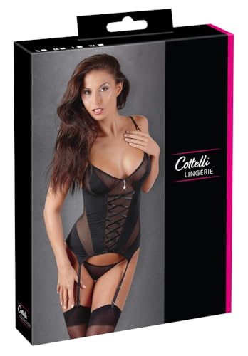 Cottelli Collection Strapshemd Set Large, Schwarz