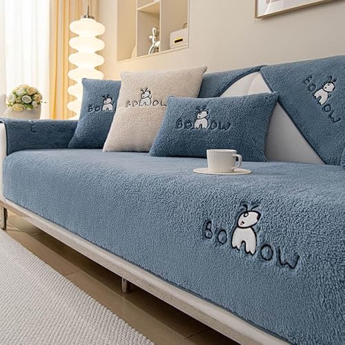 YWQJL Sofabezug 1 2 3 4 Sitzer Sofaschoner rutschfest Couchbezug L Form Waschbarer Dekor Perim Sofa Decken Sofaschutz Katze Hund Decke Doppelseitiger Gesteppter(D,70x180cm)