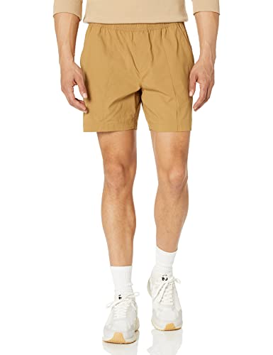 Amazon Aware Herren Shorts aus Stretch-Nylon zum Hineinschlüpfen in lockerer Passform, Kamelbraun, S