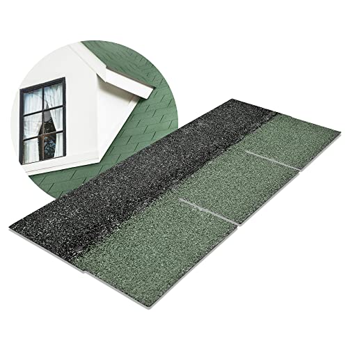 Dachschindeln RECHTECK 3 m² mit Glasvlieseinlage Bitumenschindeln Schindeln Dacheindeckung Gartenhaus Rechteckschindeln (Grün)