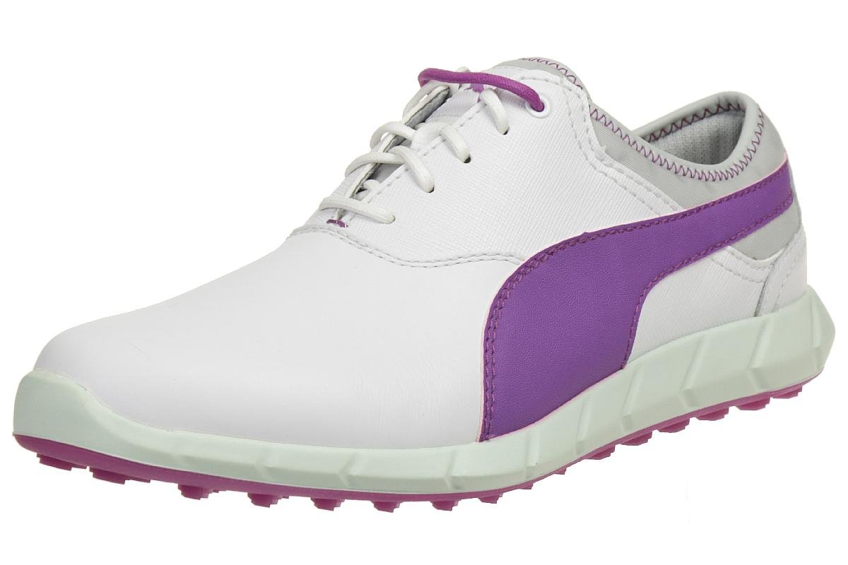 PUMA Ignite Golf Spikeless Damen Golfschuhe Golf Leder weiß 189109 02, Schuhgröße:37.5 EU
