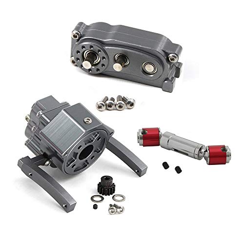 Ntcpefy Vorne Motorgetriebe Präfixal Getriebe Transfergehäuse für 1/10 RC Crawler Auto Axial SCX10 & SCX10 II Teile, Titan