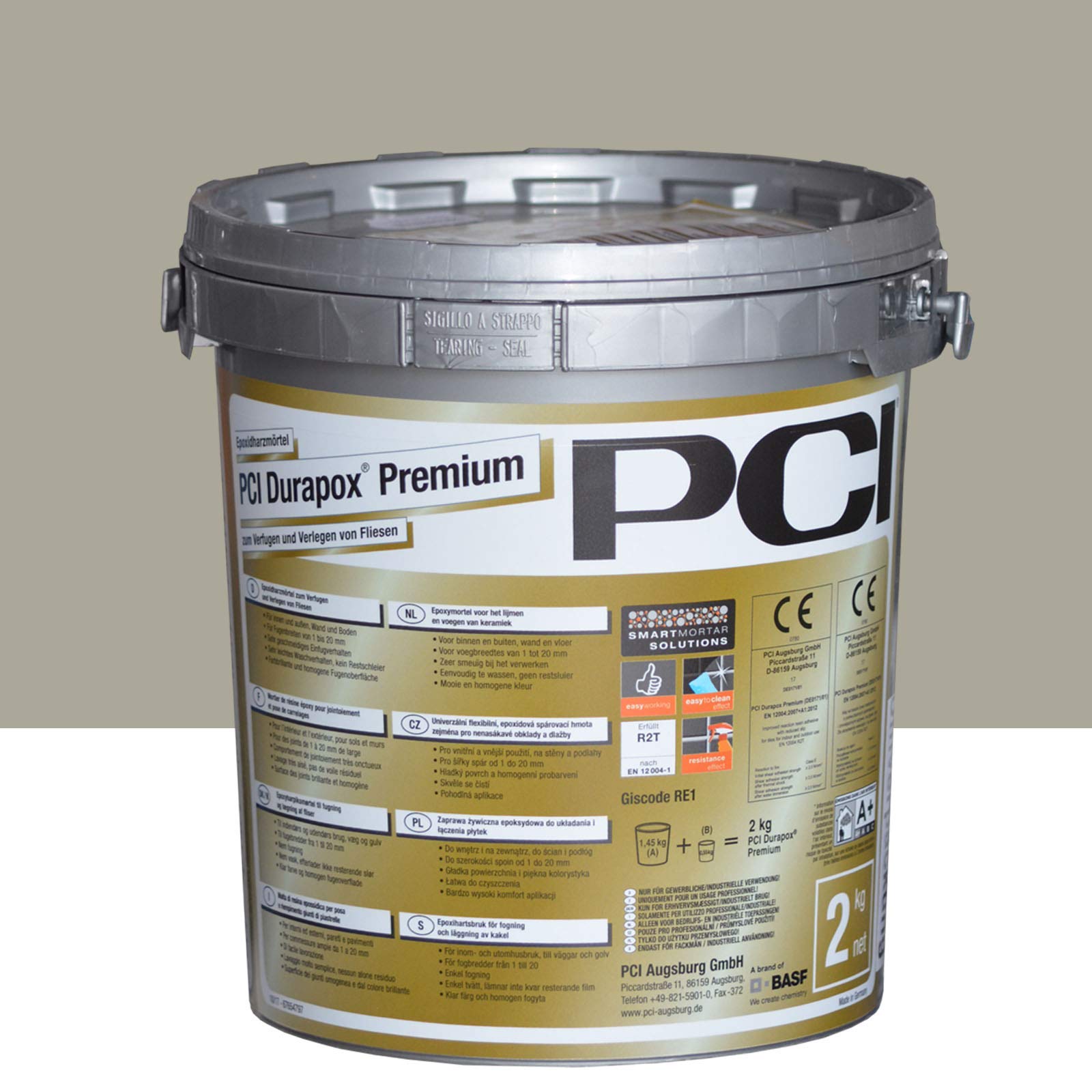 PCI Durapox Premium Reaktionsharz-Mörtel (2 kg, Sandgrau)