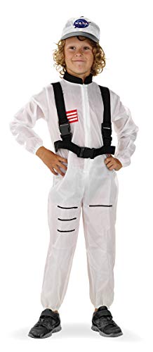 Folat 21883 Astronaut Weltraum-Anzug für Kinder, 134-152 cm, weiß