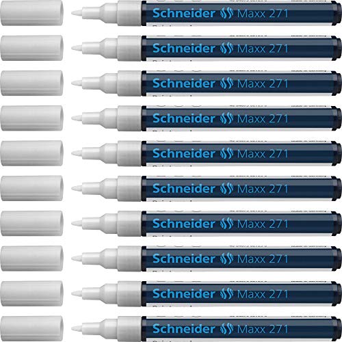 Schneider Maxx 271 Paint-Marker (Rundspitze, 1 - 2 mm) 10er Packung weiß