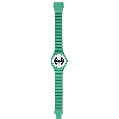 Hip Hop Watches - Damenuhr Emerald HWU0539 - Solar Kollektion - Silikon-Armband - Wasserdicht bis 5 ATM - 34mm Gehäuse - Grün - Quarzwerk