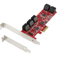 0+10 Port SATA III-Controllerkarte PCIe (geöffnet)