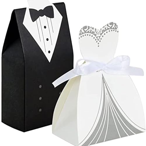 50 Stück Papier Süßigkeitsboxen Europäischer Einfluss Braut Und Bräutigam Kleine Süßigkeitentüten Für Hochzeitsarrangement Material Süßigkeiten Set