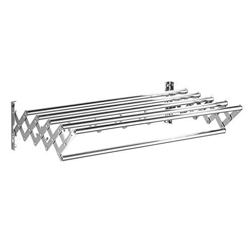 Kunyun Ausziehbarer Wäscheständer zur Wandmontage, platzsparender Wäscheständer im Akkordeon-Stil, drinnen/draußen (60cm/23.6inch)