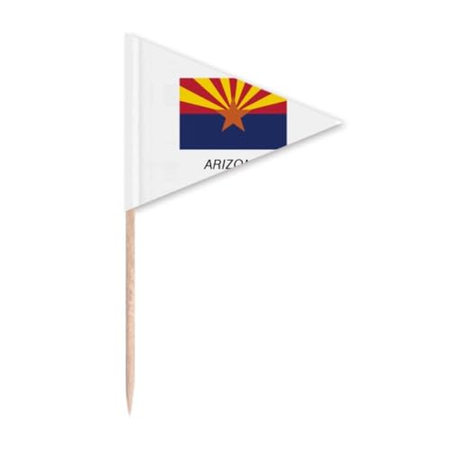 Cupcake-Topper, Motiv: amerikanische Staatsflagge, Arizona, Zahnstocher, Dreieck, Cupcake-Topper