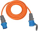 Brennenstuhl CEE 230V Camping-Verlängerungskabel 10m (H07RN-F 3G2,5 Kabel in der Signalfarbe orange, Camping-Stromkabel für den ständigen Einsatz im Außenbereich IP44, Made in Germany)