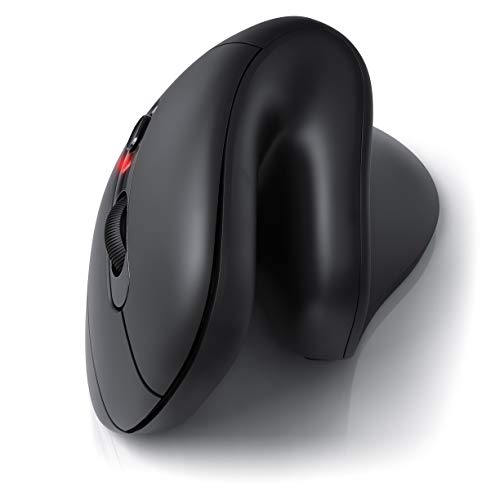 CSL - Vertikale Maus kabellos - optische Ausführung - Wireless Funkmaus - Vertical Mouse - ergonomisches Design - gegen Mausarm Tennisarm - armschonend - PC und kompatibel mit MAC