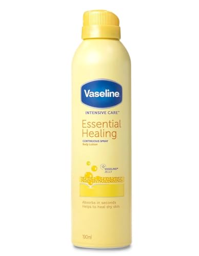3 x Vaseline Body Lotion Spray - Essential Healing - für trockene, rissige Haut - 190 ml