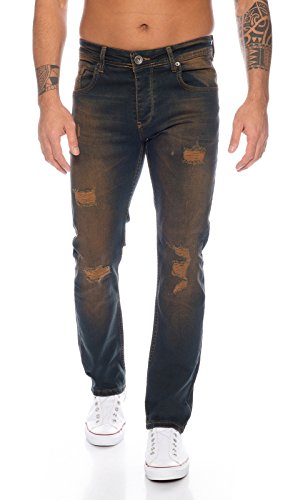 Rock Creek Herren Jeans Dirty Wash RC-329 [W44 L34]