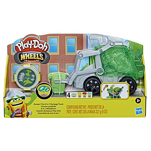 Play-Doh Wheels 2-in-1 Müllabfuhr mit Müllknete und 3 Dosen