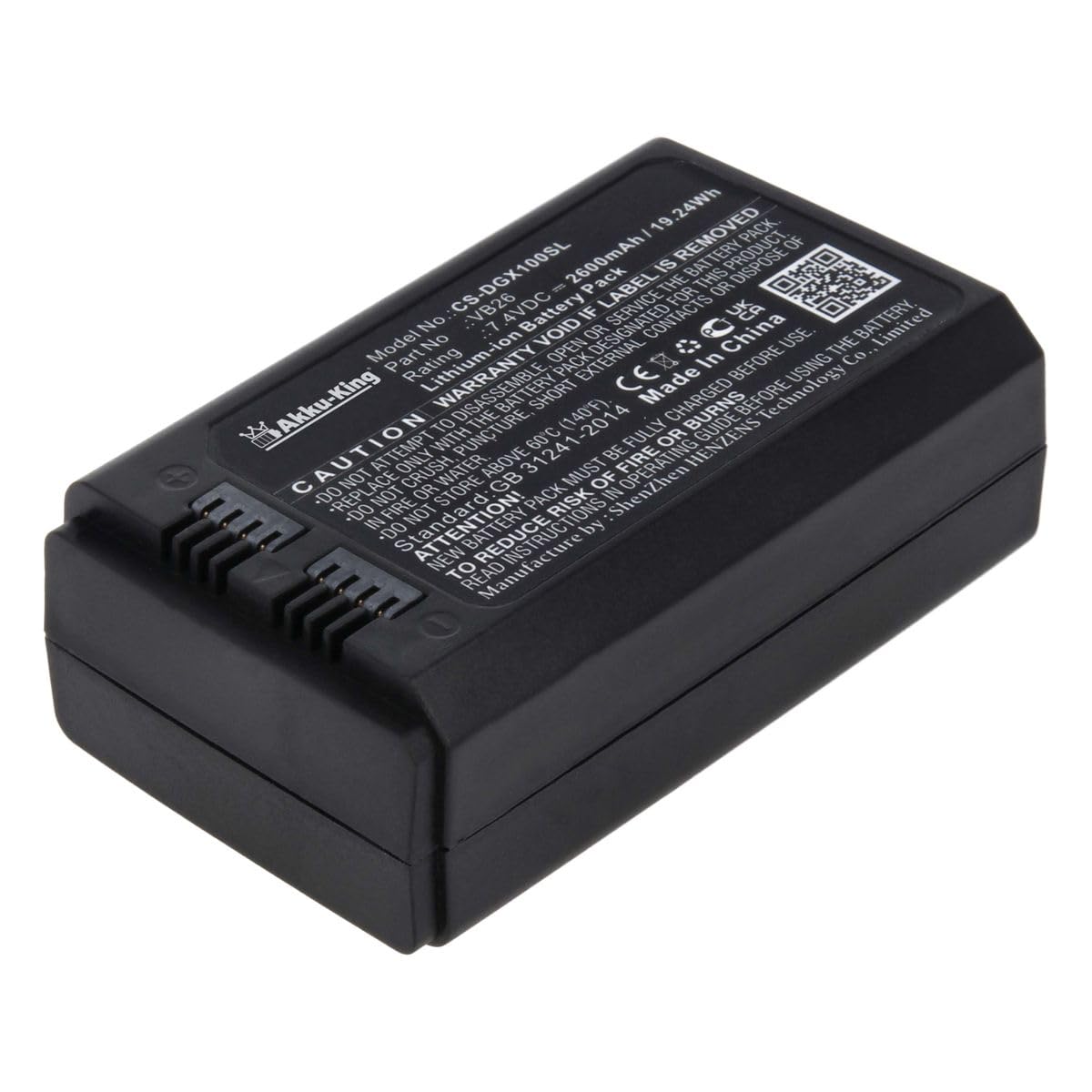 Akku kompatibel mit Godox VB26 - Li-Ion 2600mAh - für V1