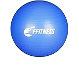 FFITNESS FSTBB65B Total Body Balance Ball für vorweihnachtliche Gymnastik, Big Gymball (55 65 75 85 95 cm) für Core Stability | Bauchmuskeltraining, Widerstand, Stärkung (blau, 65 cm)
