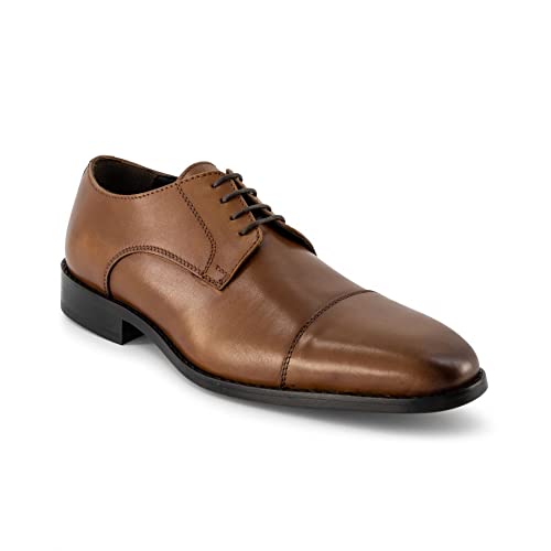 Hamlet Buddy Crust Whisky helles Braun Cap Toe Schnürschuh aus edlem Glattleder Größe 40