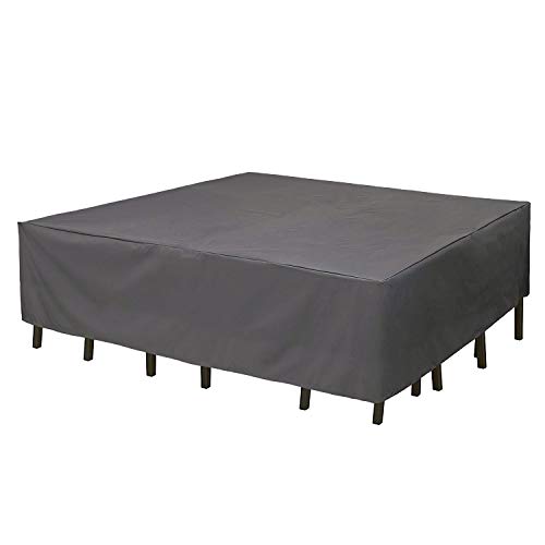 Hentex Cover Abdeckung für Gartenmöbel Rechteckig Abdeckeplane für Tisch und Stühle (235x235x70cm)