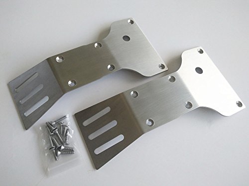 Stainless Steel Front & Rear Skid Plate Chassis Protect Armor (2pcs) For RC Car CEN 1/7 Reeper
