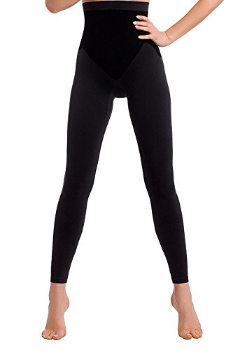 TESPOL sehr hochwertige Figurformende Damen-Shaping-Leggings Seamless, schwarz, Gr. S (36)