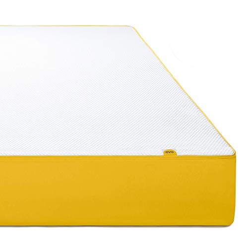 Eve Matratze, Memory-Form, Weiß und Gelb, Weiß/Gelb, 140 x 200 cm