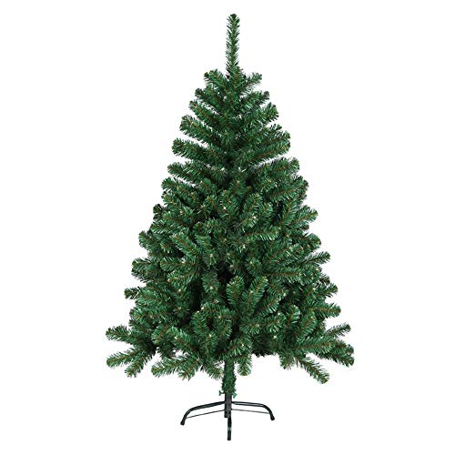HENGMEI 210cm PVC Weihnachtsbaum Tannenbaum Christbaum Grün künstlicher mit Metallständer ca. 870 Spitzen Lena Weihnachtsdeko (Grün PVC, 210cm)