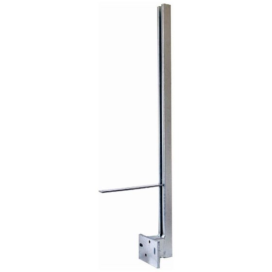 Pitzl® - Balkonsäule BSP, C-Profil 50x40x3 mm, Höhe 1000 mm "CE", zum Andübeln mit verschweißter Kröpfung 60 mm, feuer