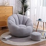 Sitzsack Bean Bag Faules Sofa Sitzsack Bezu (Ohne Füllung) für Gaming oder Entspannen - Indoor wie Outdoor Lounge Gamer Sitzsack Sessel,Grau