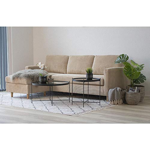 PKline Sofa Mars Sandfarben Couch Garnitur Polstersofa Stoffrosa Lounge Wohnzimmer
