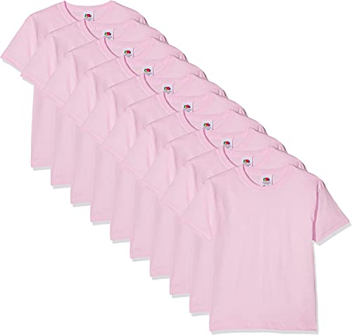 Fruit of the Loom Jungen Regular Fit T-Shirt Kids 10 Pack T-shirt, Pink (Light Pink 52), 12-13 Y (Herstellergröße: 12-13 Y)