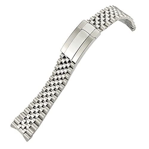 CZKE Uhrenarmband aus massivem 904L-Edelstahl, passend für Rolex-Armband, 41 mm, Oyster Perpetual Datejust Silberfarben, 21 mm, Achat