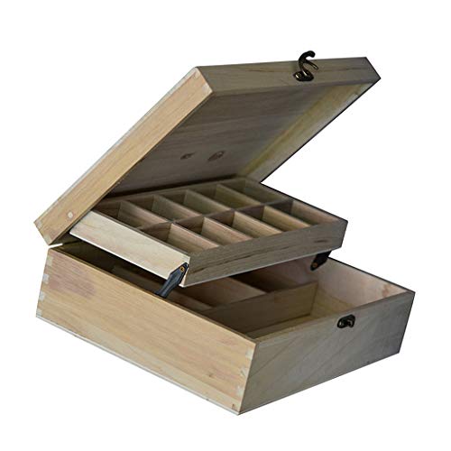 joyMerit Holzkiste mit Deckel für Schmuckkasten Aufbewahrung Holzkästchen Geschenkbox zum bemalen DIY Basteln Handwerk
