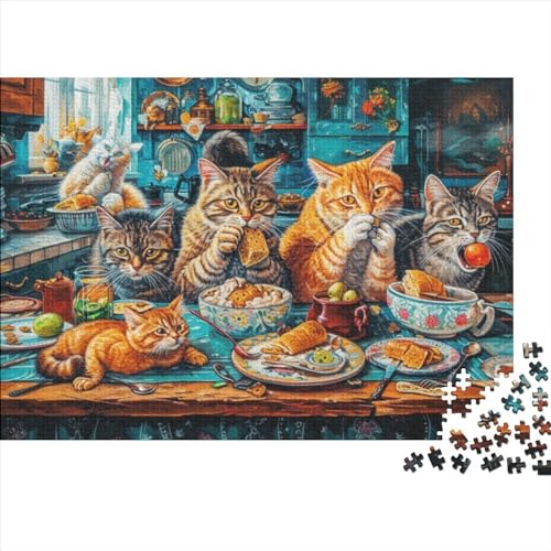 1000-teilige Puzzles Für Erwachsene Cat's Breakfast Puzzles Für Erwachsene, 1000-teiliges Spiel, Spielzeug Für Erwachsene, Familienpuzzles, Geschenk 1000pcs (75x50cm)