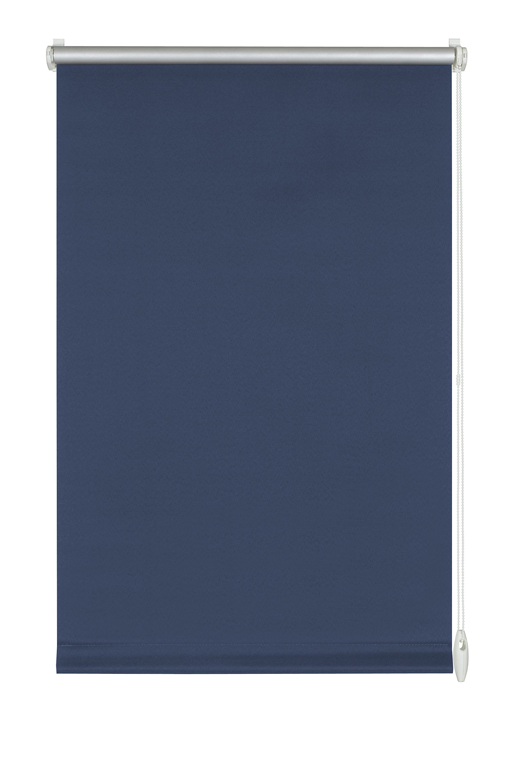 GARDINIA EASYFIX Rollo mit Thermo-Rückseite zum Klemmen oder Kleben, Verdunklungsrollo ohne Bohren, Hitzeschutz, Energiesparend, Blau, 60 x 150 cm (BxH)