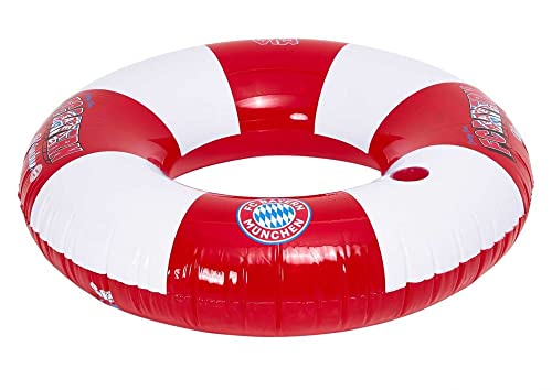 FC Bayern München Schwimmreifen rot/weiß Schwimmring Ø 120 cm - Plus Aufkleber Wir lieben Fußball