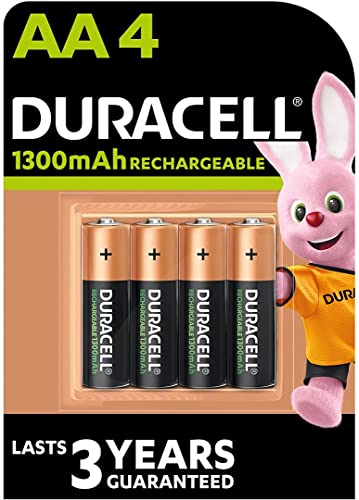 Duracell StayCharged 1300mAh AA Rechargeable Batteries - 4 Pack