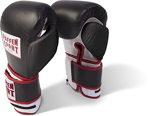 Paffen Sport PRO Weight Boxhandschuhe für das Training; schwarz/weiß/rot; GR: M/L