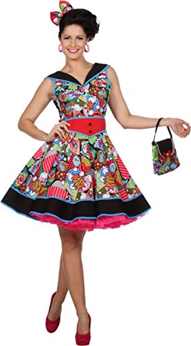Wilbers & Wilbers NEU Damen-Kostüm Kleid Pop-Art, Gr. 38