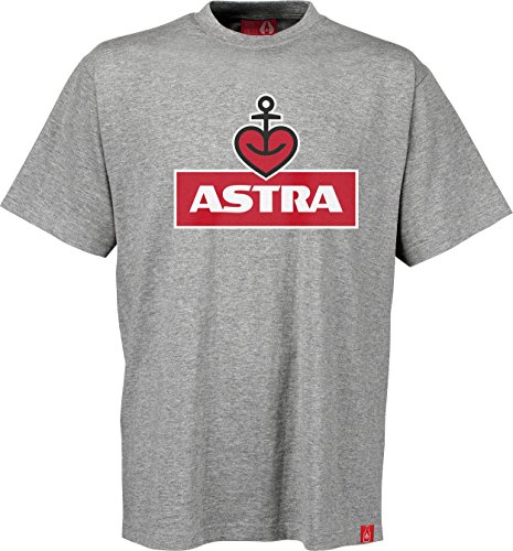 ASTRA Herren T-Shirt grau, Größe 3XL, Herren-Bekleidung, Baumwoll-Shirt mit auffälligem Frontprint, lässige Mode für Männer