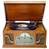 Lauson IVX22 Klassische Plattenspieler aus Holz, CD, Radio, Digitale Aufnahme, MP3, Bluetooth, Vinyl